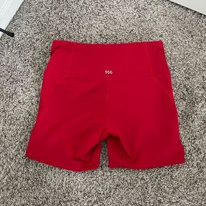 Red Biker Shorts